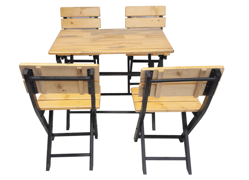 bàn gỗ chân sắt